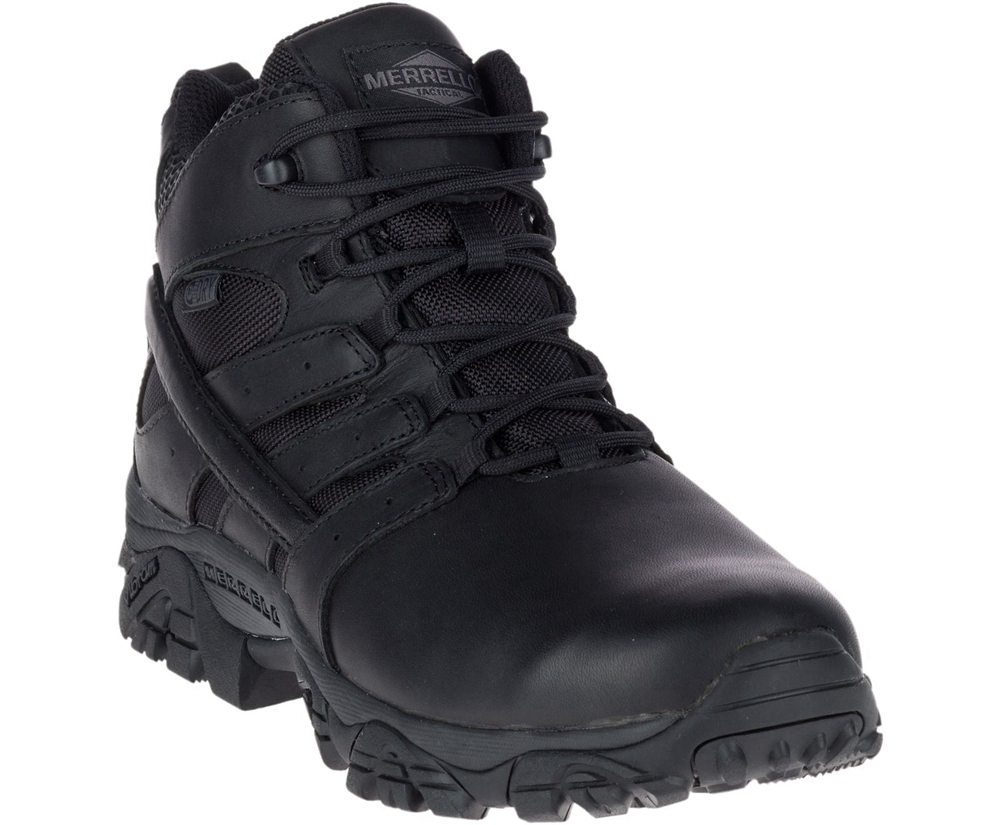 Kozaki Merrell Damskie Czarne - Moab 2 Mid Tactical Response Waterproof - 284501-AQK